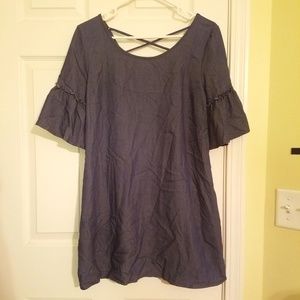 NAIF Petite Medium Soft Jean Fabric Dress NWOT